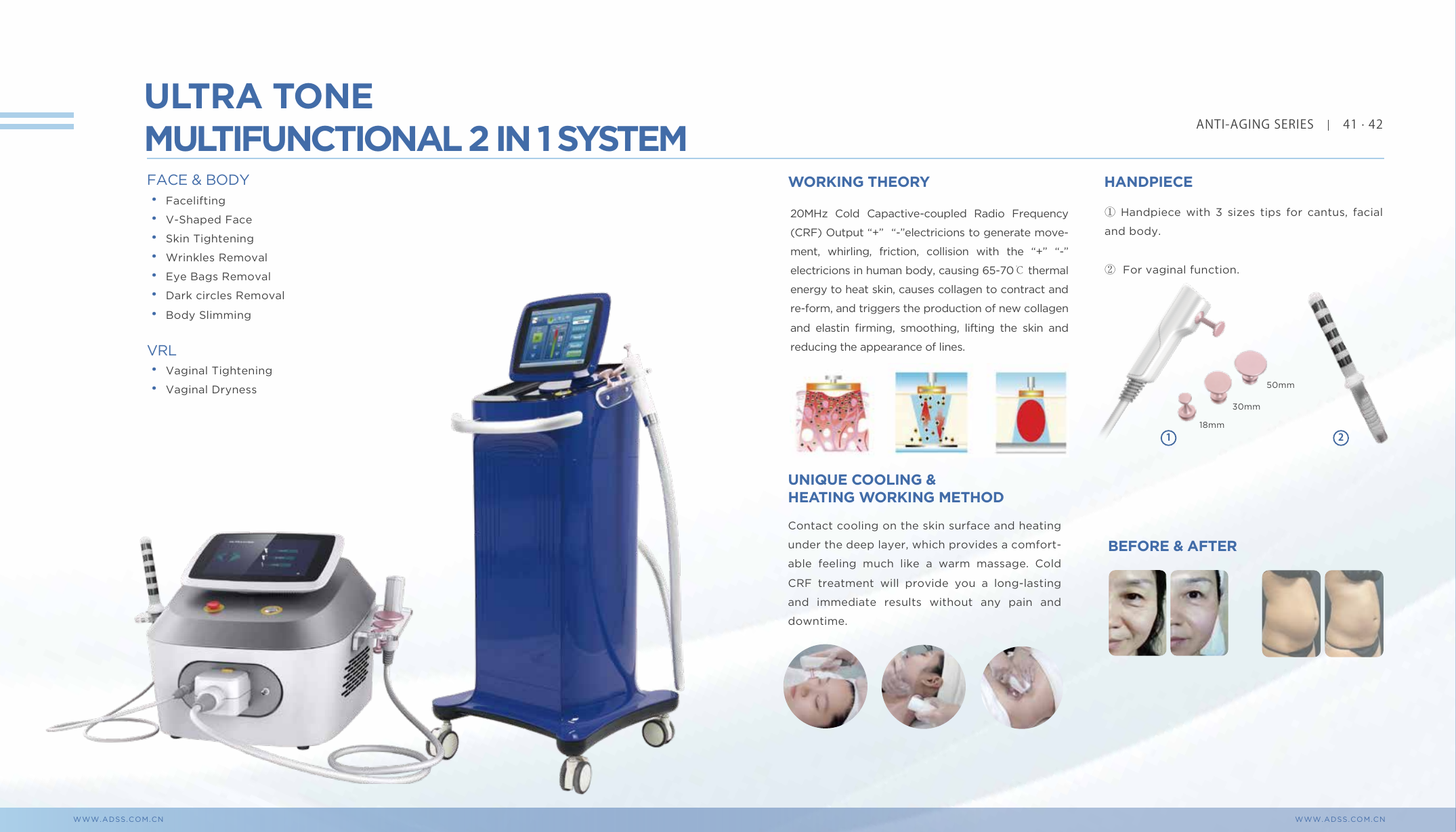 Page catalogue ADSS - Ultra Tone Multifunctional 2 IN 1 System